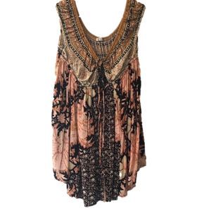 Free People Intimately sleeveless keyhole bohemian dress size large